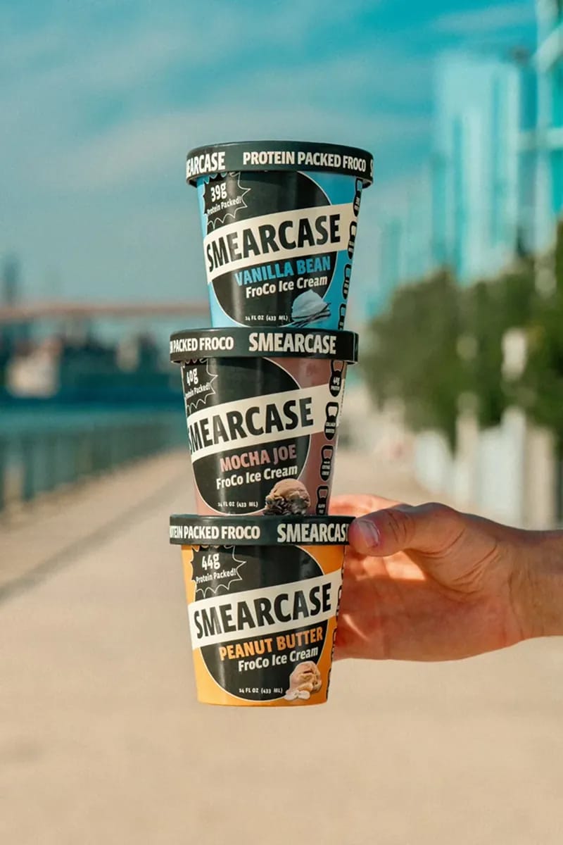 Smearcase Vanilla Bean protein ice cream photographed for Storytime influencer marketing campaign