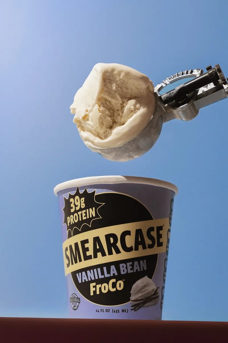 Close-up Smearcase Vanilla Bean scoop from Storytime influencer marketing case study photography