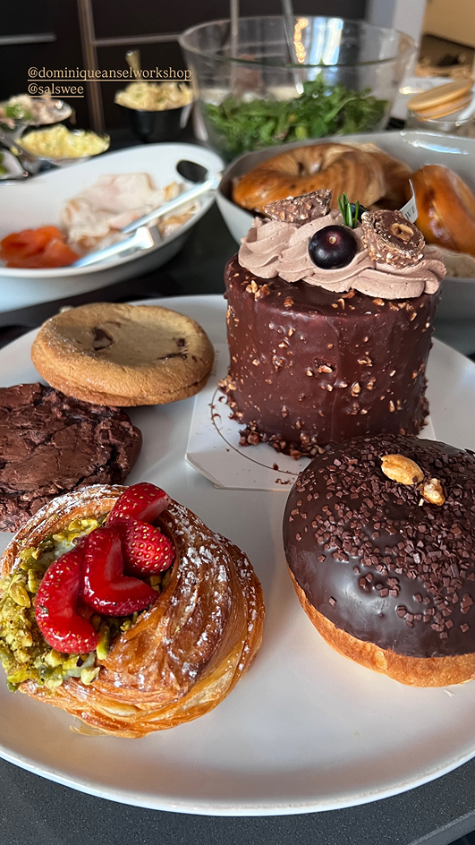 An assortment of pastries from Salswee presented by food influencer Nina Berezin